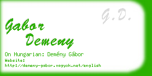 gabor demeny business card